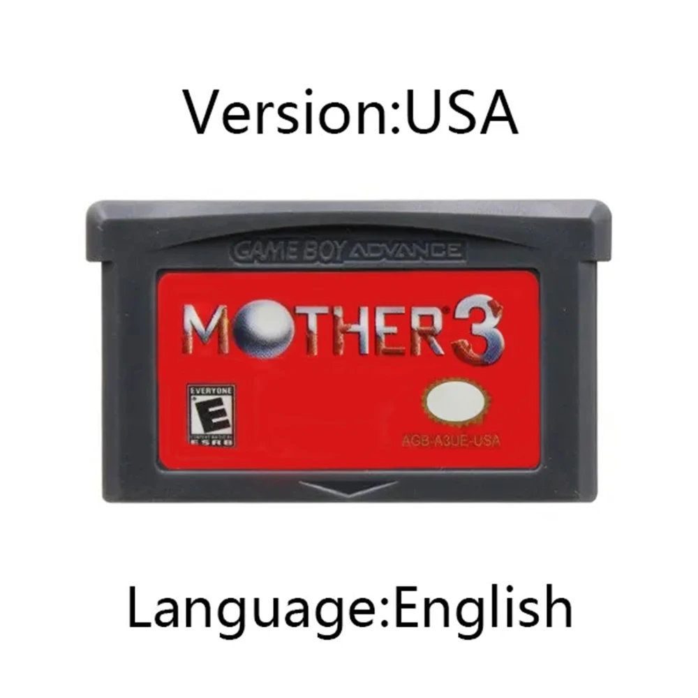 GBA Game Cartridge 32-Bit Video Game Console Card Mother 1 2 3 USA/EUR Version Gray Red Shell for GBA NDS