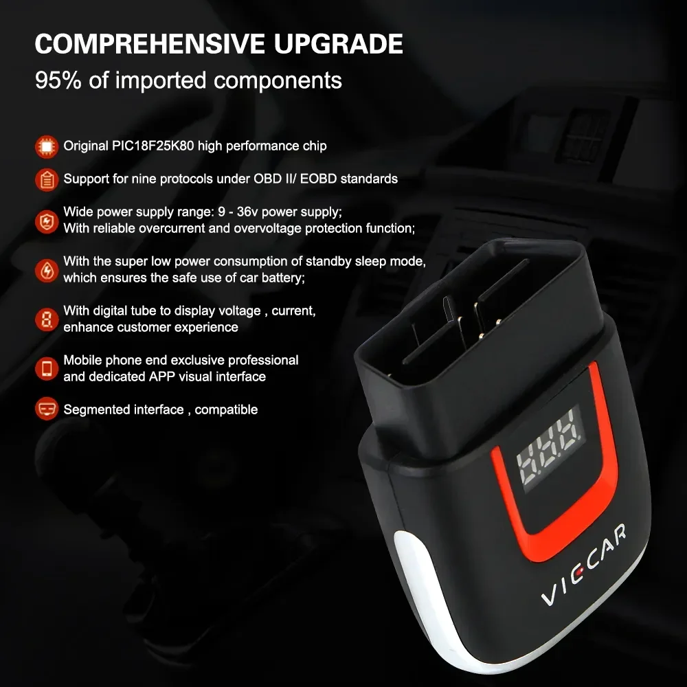 Viecar VP004 ELM327 V2.2 For Android/IOS USB Scanner Code Reader WIFI ELM 327 OBD2 Elm327 OBD Car Diagnostic Auto Tool