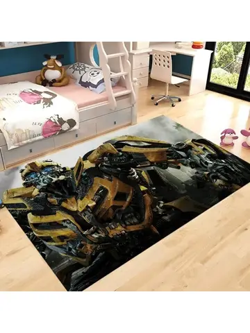 변환 자동차 로봇 안티 슬립 카펫 러그 Doormats 어린이를위한 바닥 매트 성인 홈 침실 장식
