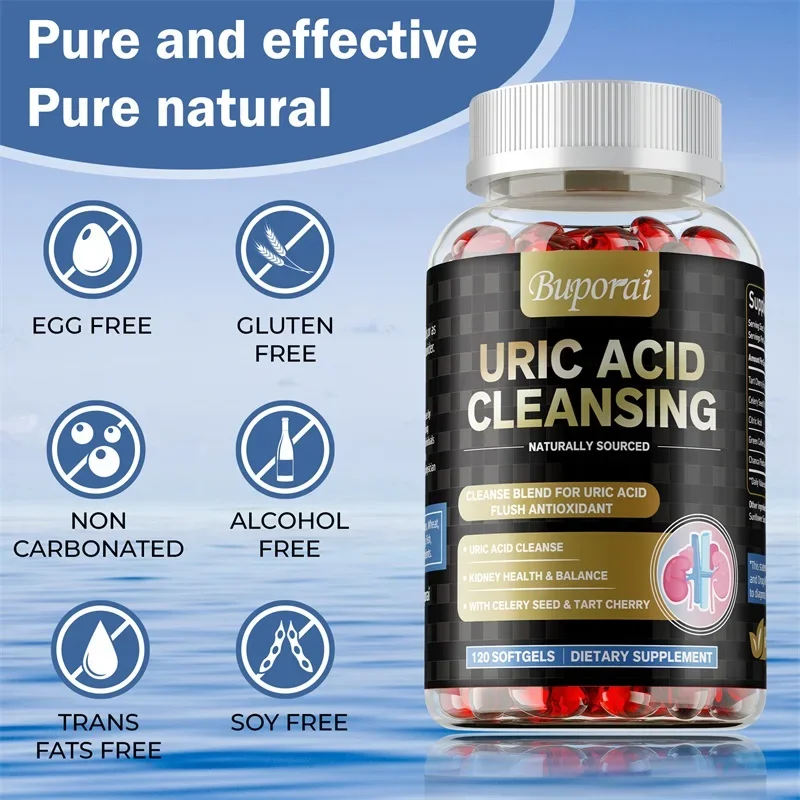 

Uric Acid Cleansing - Uric Acid Cleanse & Kidney Support, Joint Support Supplement & Detox Cleanse for Men and WomenCapsule