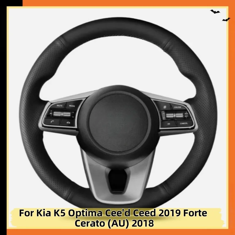 

Car Steering Wheel Cover Hand-Sewn Microfiber Leather For Kia K5 Optima Cee'd Ceed 2019 Forte Cerato (AU) 2018 Car Accessories