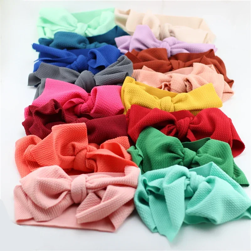 Adjustable Big Bow Headwrap Baby Headband Top Knot Headbands Over Sized Bow Hair Turban Newborn Head Band Girl Large Hair Bows