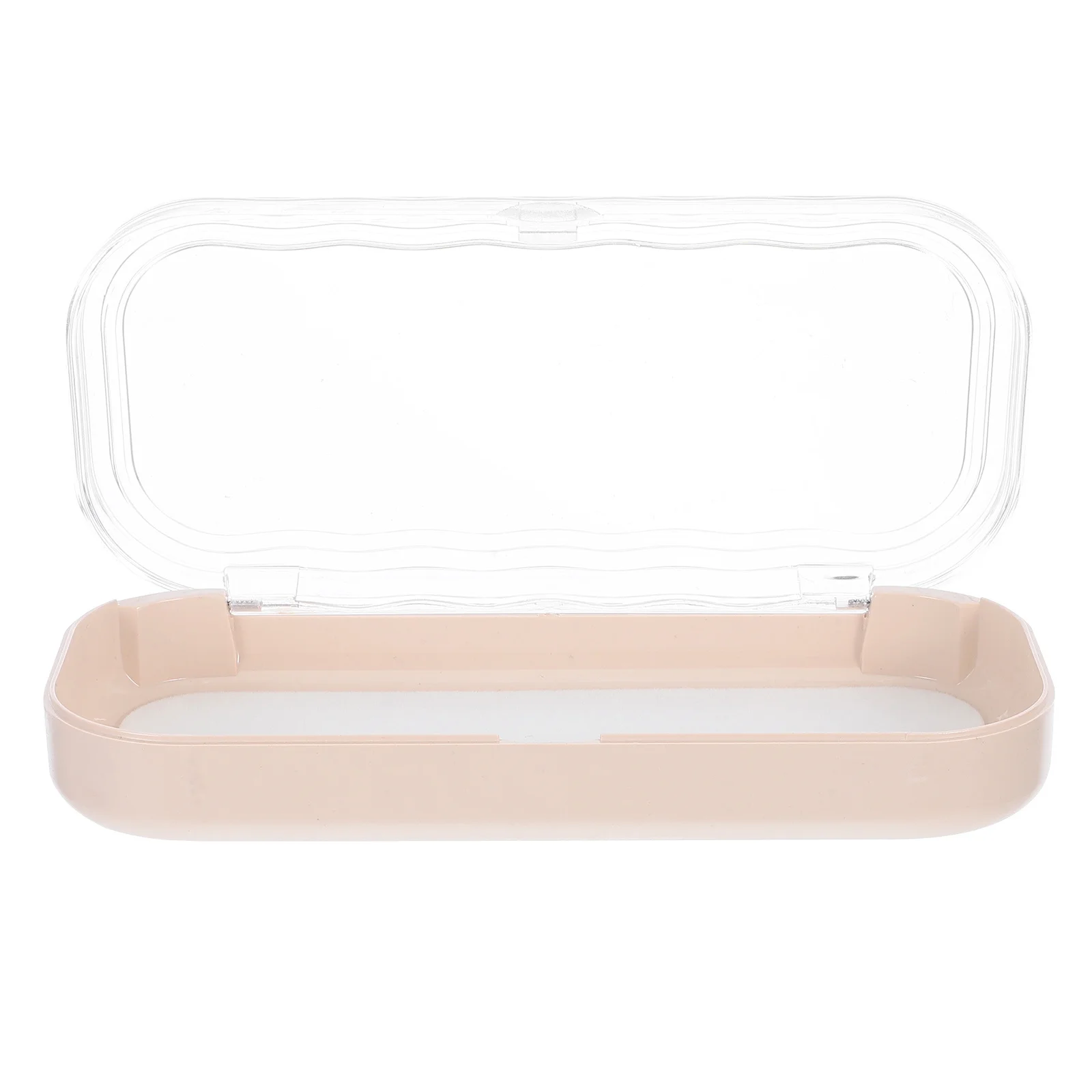 

Transparent Wave Flip-Top Plastic Glasses Case Portable Spectacle Holder Travel Eyeglasses Storage Organizer Glasses Organizer