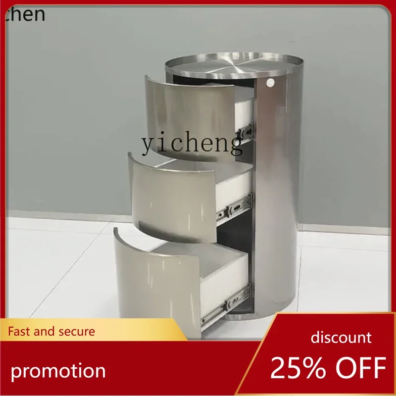 

HXL stainless steel tool cabinet hair salon special hair salon three-layer storage locker