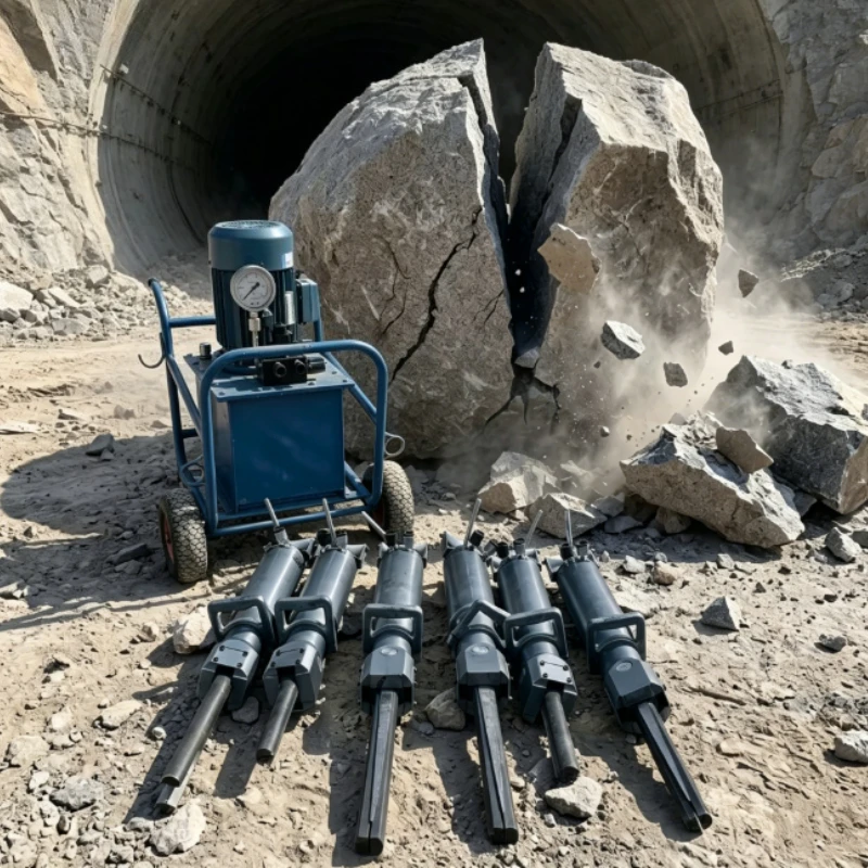 Diesel Hydraulic Stone Splitting Machine Stable Hydraulic Rock Splitter Road Bed Hard Rock Processing Machinery