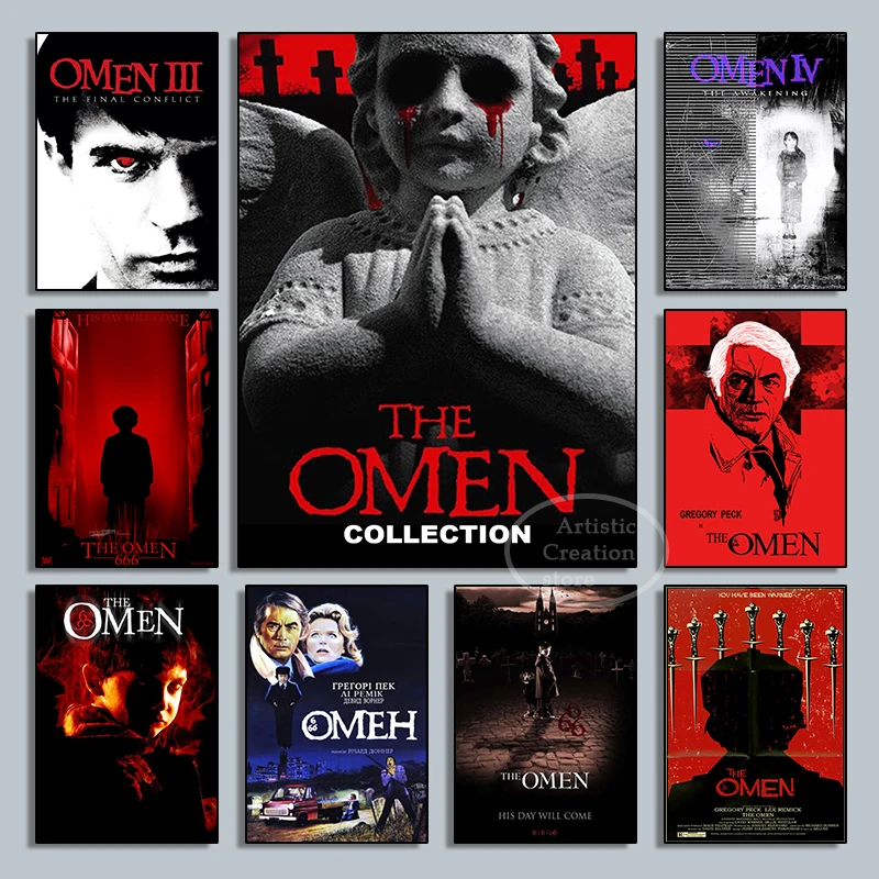 

The Omen Horror Movie Print Art Canvas Poster For Living Room Decor Home Wall Picture