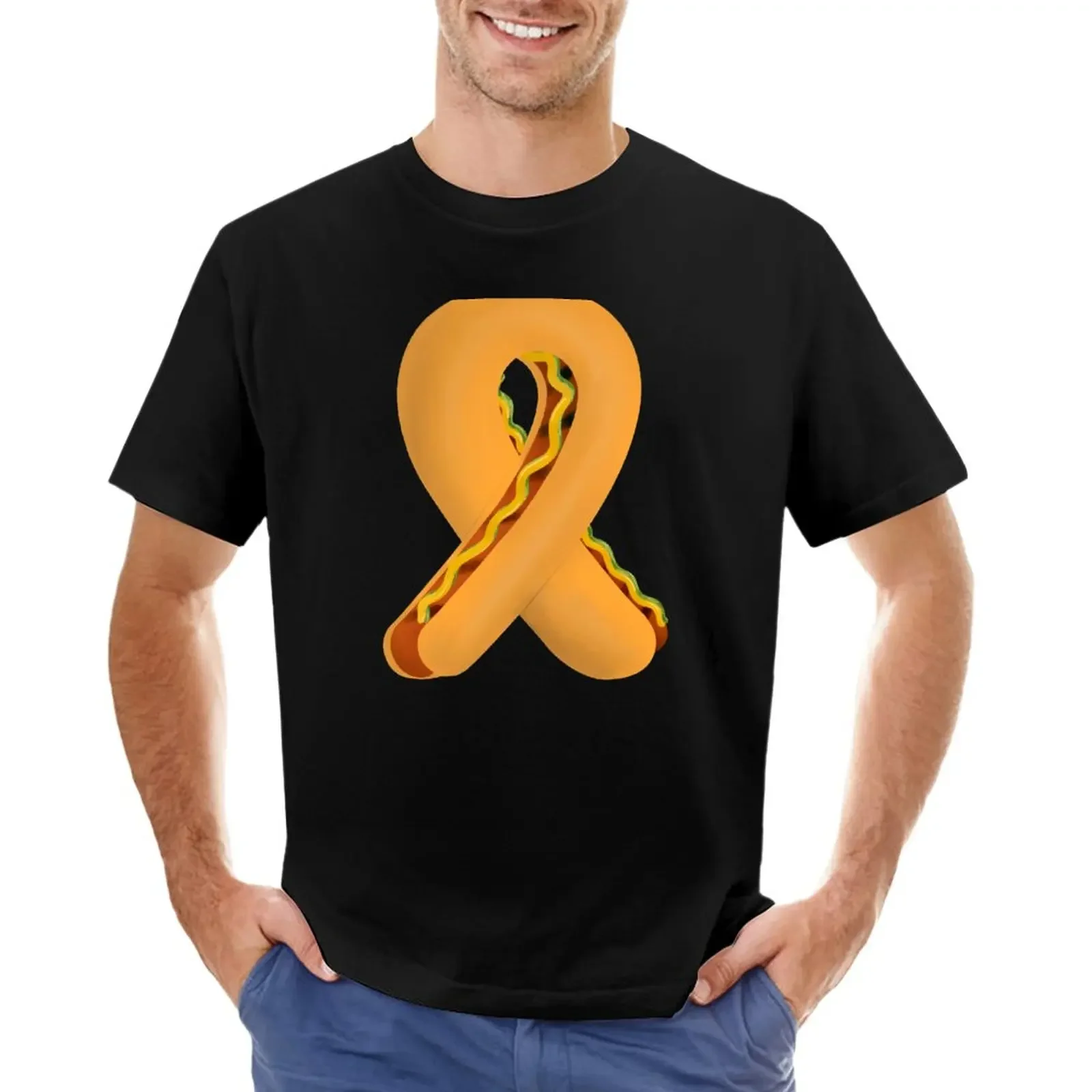 Brian’s Cancer Awareness Ribbon T-Shirt tops summer clothes Short sleeve tee men