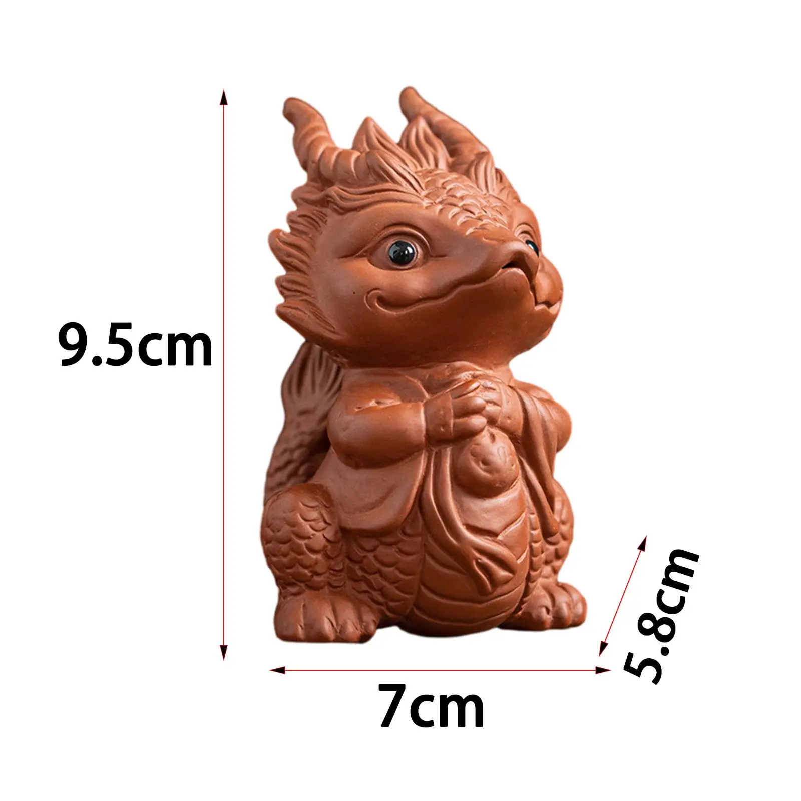 Chinese Dragon Tea Pet Miniature Statue Artwork Miniature Sculpture Pixiu Statue for Office Home Lightweight Table Bedroom