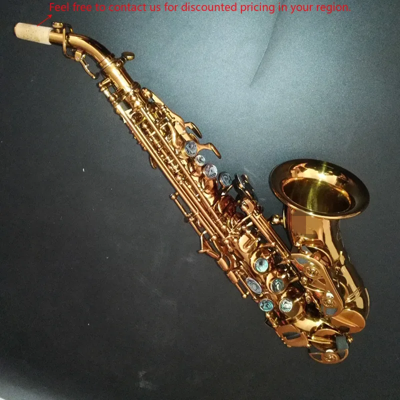 

Dark Honey Surface Pisoni Pads Bb Key Curved Soprano Sax