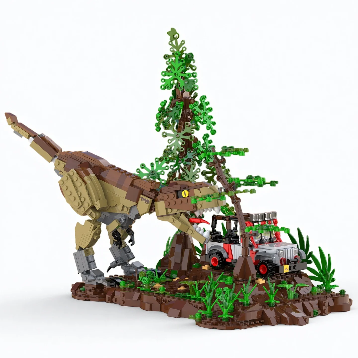 ตัวต่อไดโนเสาร์ 1555 ชิ้น ชุดตัวต่อไทแรนโนซอรัส เร็กซ์ ของเล่นเด็กผู้ชาย ของขวัญคริสต์มาสสำหรับเด็ก