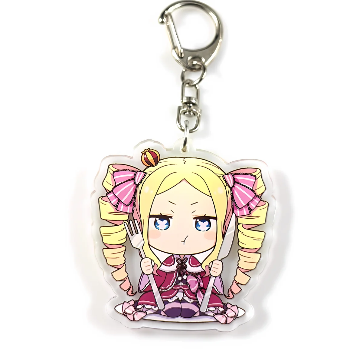 Anime Life in a different world from zero Acrylic keychain accessaries Cartoon Bag Pendant cute bag charm Keyring Friends Gifts