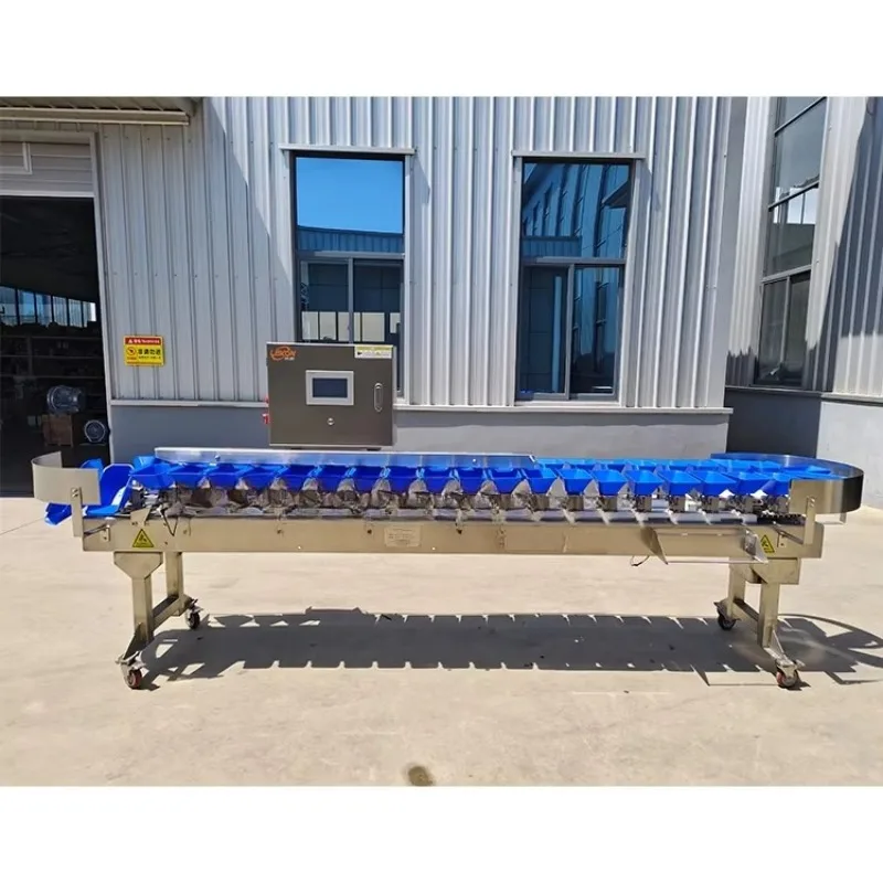 High speed Rotary Tray Weight Grader for Aquatic Product Fish Squid Octopus Lobster Shrimp Weight Classification