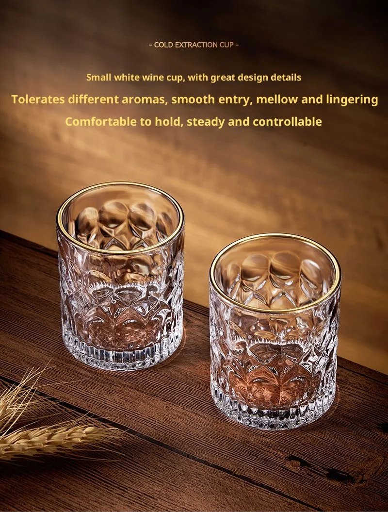 أواني زجاجية Gianxi Light الفاخرة Baijiu - كؤوس نبيذ منزلية ممتازة ذات قيمة جمالية عالية 2025 مجموعة نبيذ بتصميم جديد مكونة من طلقتين #6