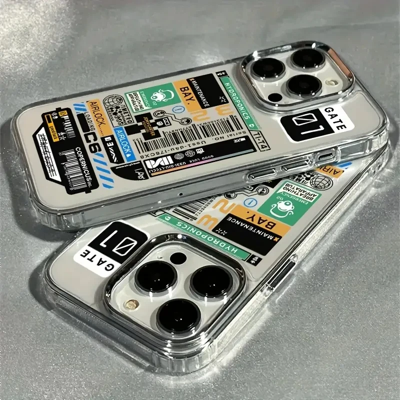 Car Sticker Labels Clear Phone Case for iPhone 17 16 15 14 Plus 13 12 11 Pro Max Air 7 8 Plus X XS XR 16e SE2 Shockproof Cover