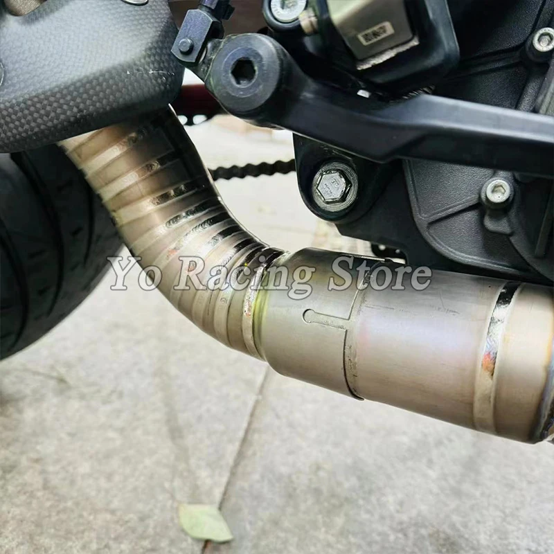 Slip On For INDIAN FTR1200 FTR 1200 S 2018 2019 2020 Motorcycle Exhaust Escape System Muffler Stainless Steel Middle Link Pipe