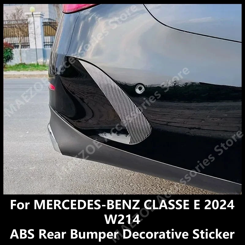 

For MERCEDES-BENZ CLASSE E 2024 W214 ABS Rear Bumper Decorative Sticker,Car Exterior Modification Protection Accessories Refit