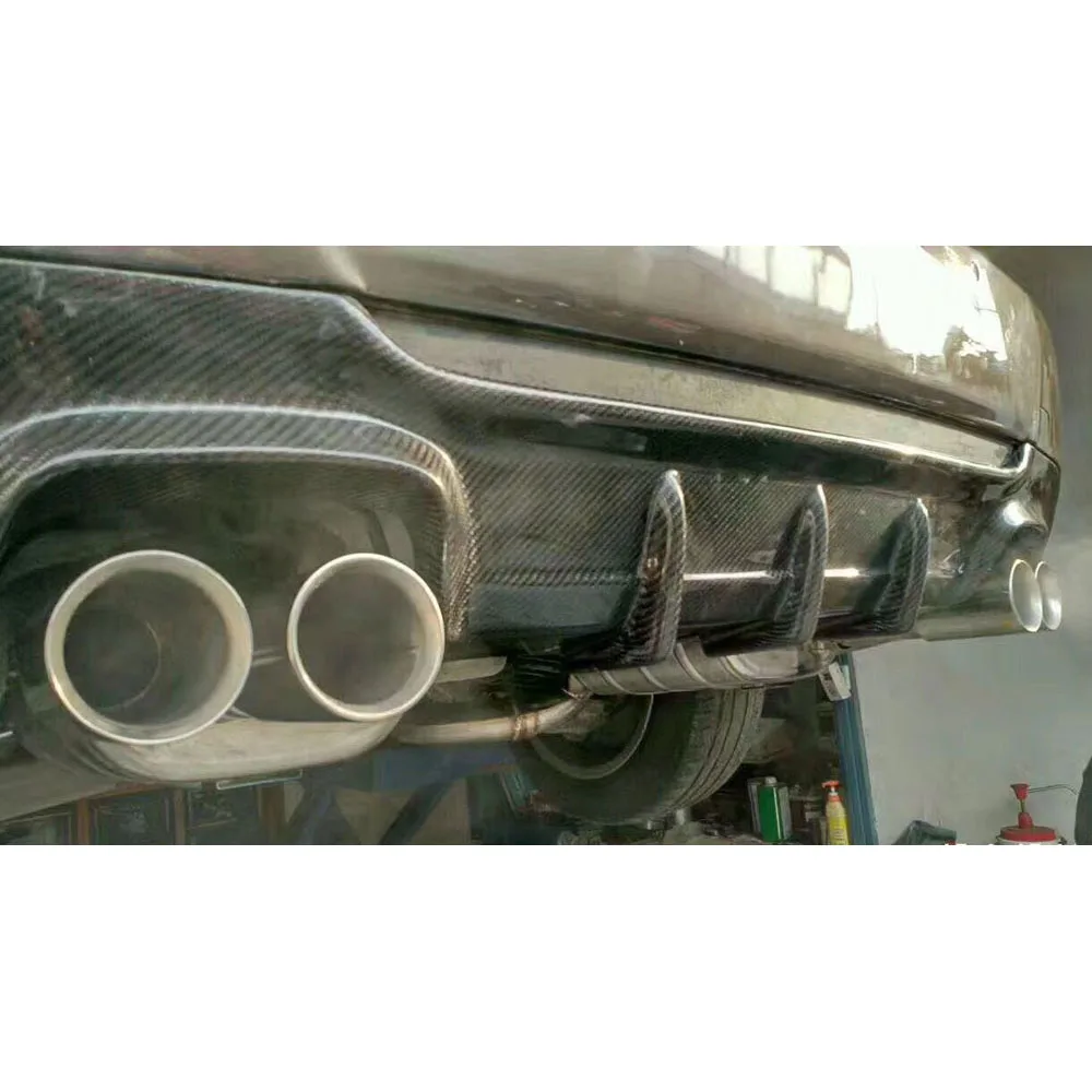 

JCHEY Rear Bumper Lip Spoiler for BMW 3 Series E92 E93 M sport Coupe Convertible 07-13 Carbon Fiber Fins Shark Style Diffuser