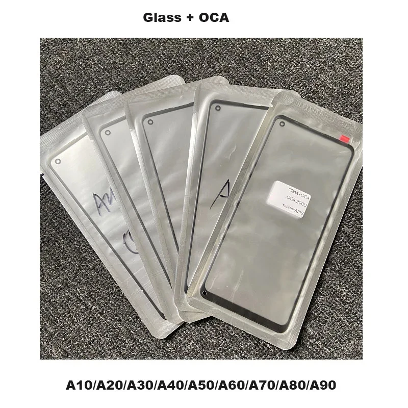 2 in 1 front glass outer lens For Samsung Galaxy A10 A20 A30 A40 A50 A60 A70 A80 A90 touch screen panel LCD display with OCA