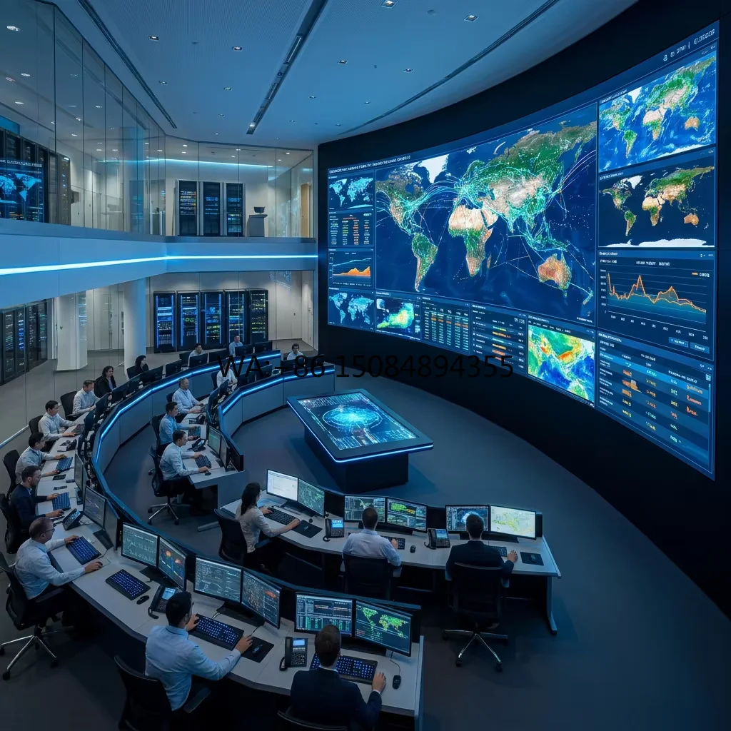 Fine Pixel Pitch GOB COB P0.9 P1.2 Indoor Full Color LED Video Wall 16:9 UHD HDR 1000:1 for Command Center Control Room