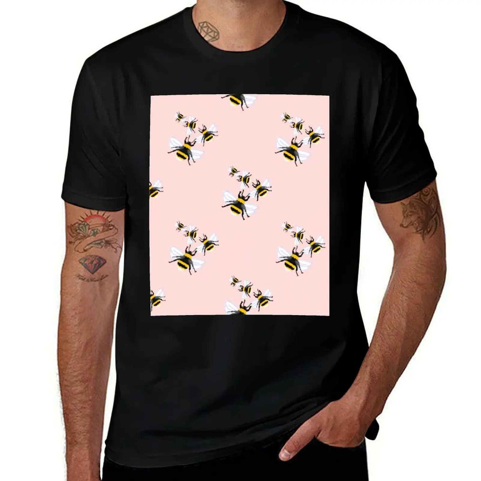 

Bees T-Shirt cotton tshirt 100% funny t shirts cotton man t shirt summer T-shirt