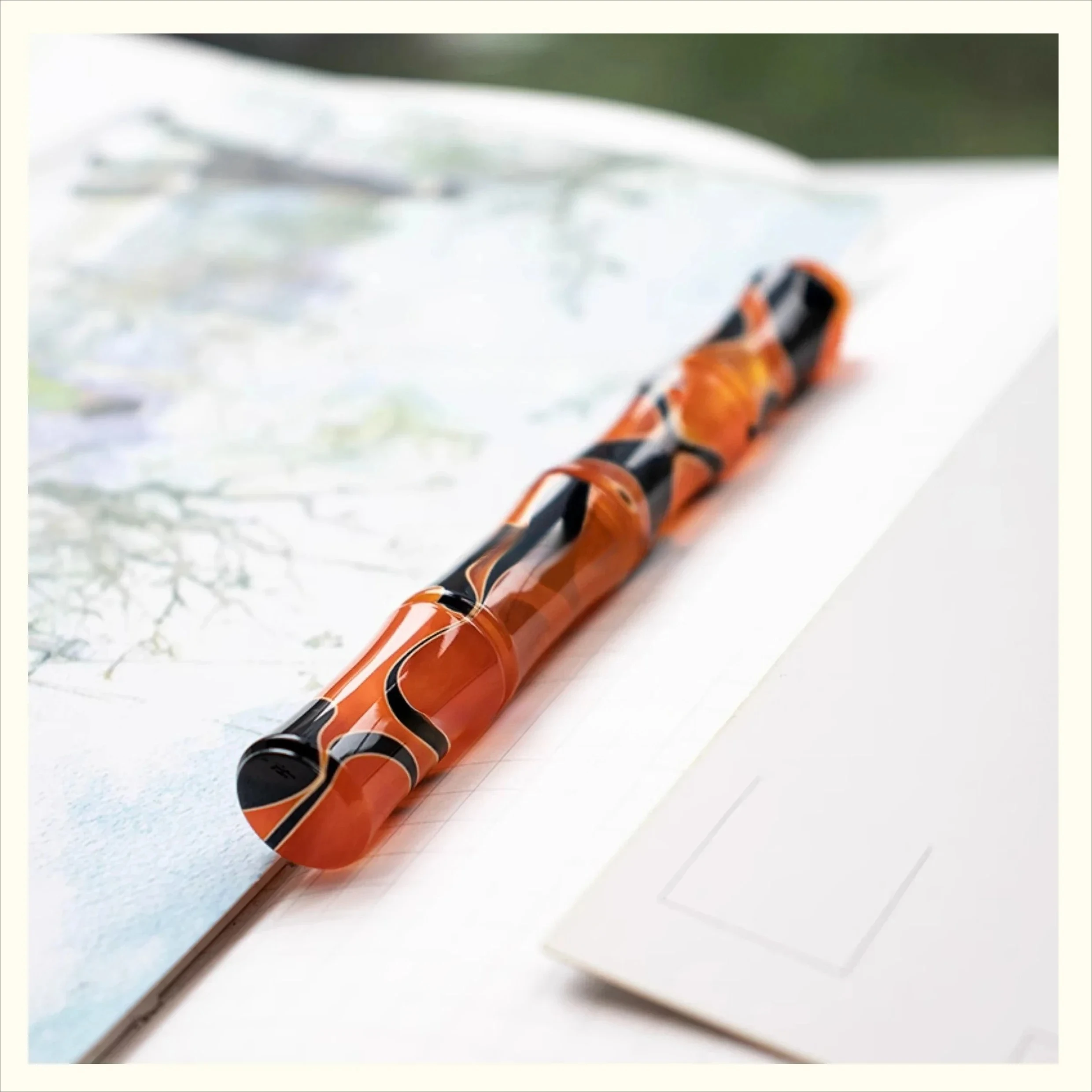 

A106 Acrylic Bamboo Fountain Pen Gold Nib Practice Calligraphy Art Nib Pocket Pen Resin Writing Business Office Supplies Gift