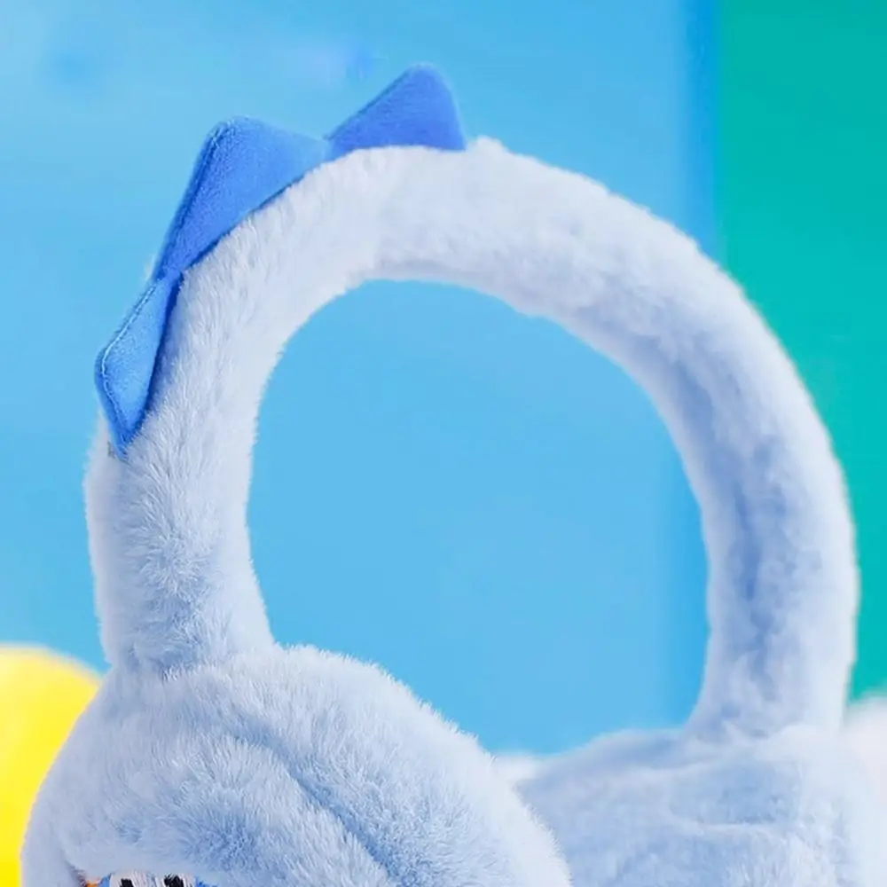 Plush Little Dinosaur Ear Warmer Cartoon Thickened Ear Cover Collapsible Winter Warm Ear Protection Earflap for Children’s Gifts