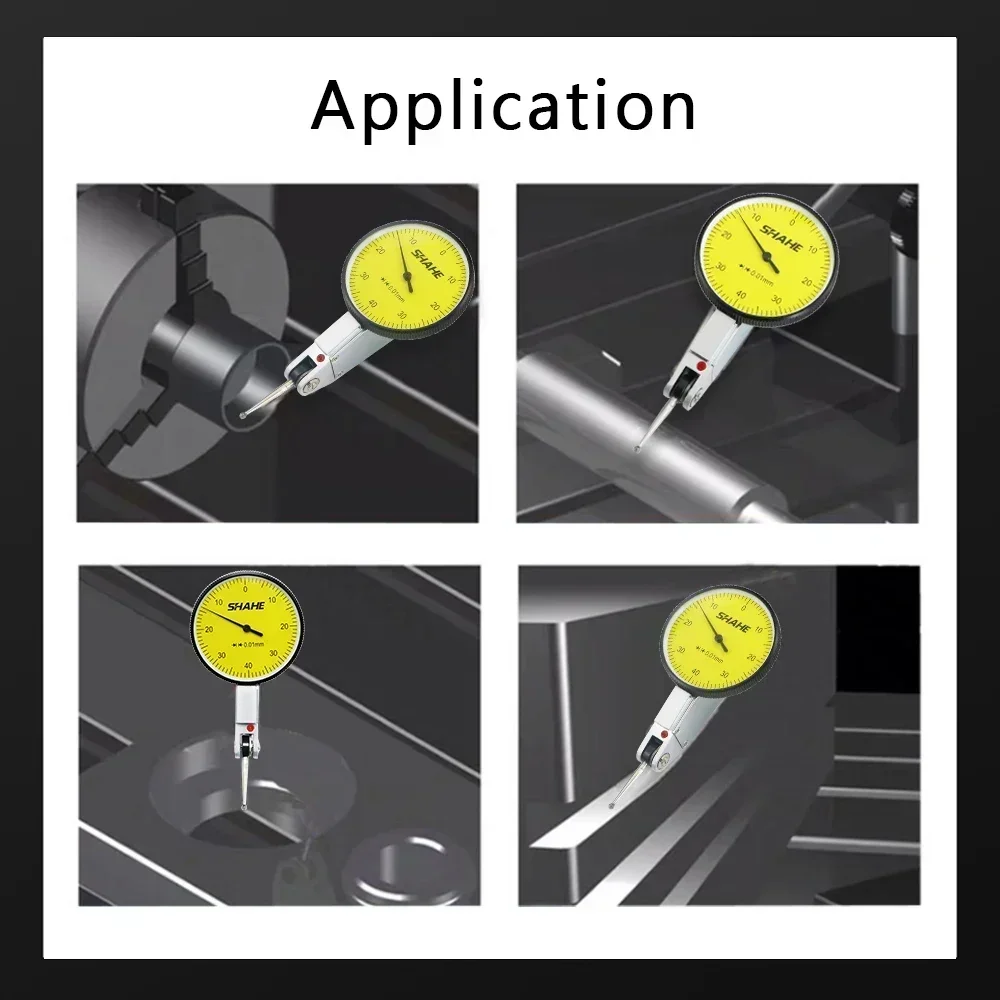 Shahe – outil de mesure, indicateur de Test à cadran 0-0.8mm 0.01mm