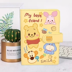 Disney Winnie The Pooh Anime Pu Leather Student Diary Loose Leaf A6 Pu Leather Budget Binder Notebook Gift Stationery Wholesale