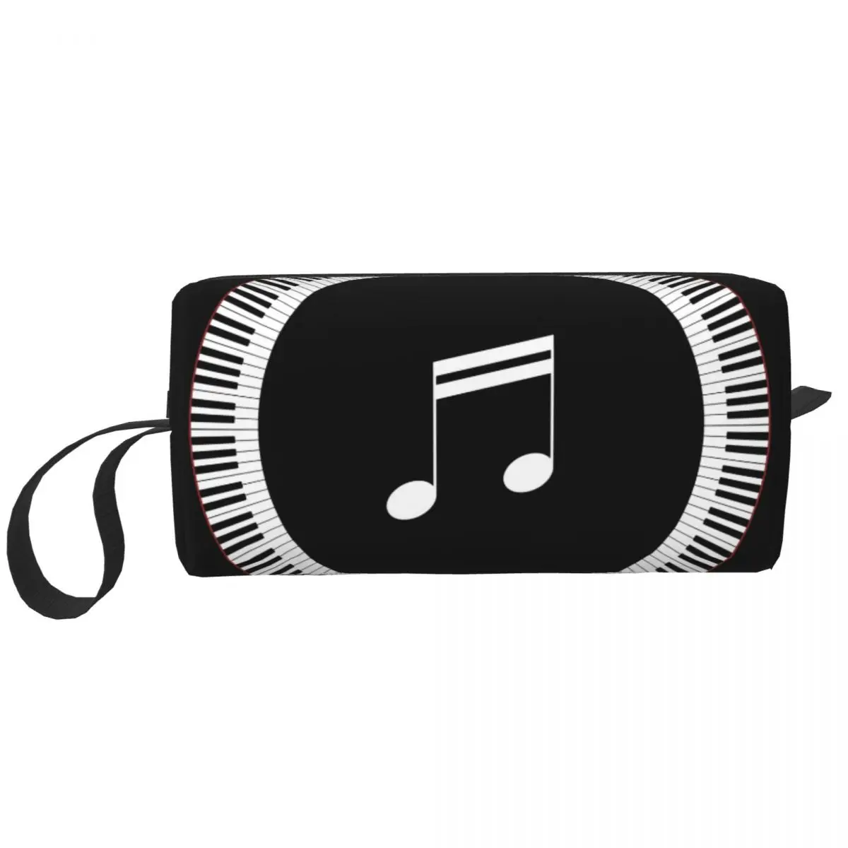 Custom Piano Keyboard Musical Notes Toiletry Bag for Women Makeup Cosmetic Organizer Lady Beauty Storage Dopp Kit Box