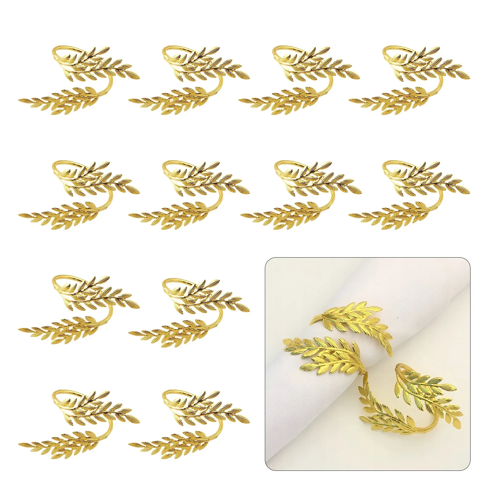6.5*5cm 2.55*1.92in Metal Napkin Rings Elegant Napkin Ring Party Napkin Holders Plated Metal Material Crafted For Events