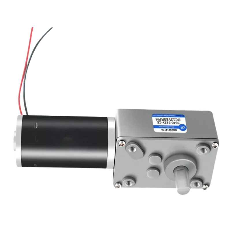 5840-31ZY DC 12V 24V Reduction Gear Motor Large Torque High Power 2-70kg 7RPM-470RPM Worm Gear Motor Reversed Motor