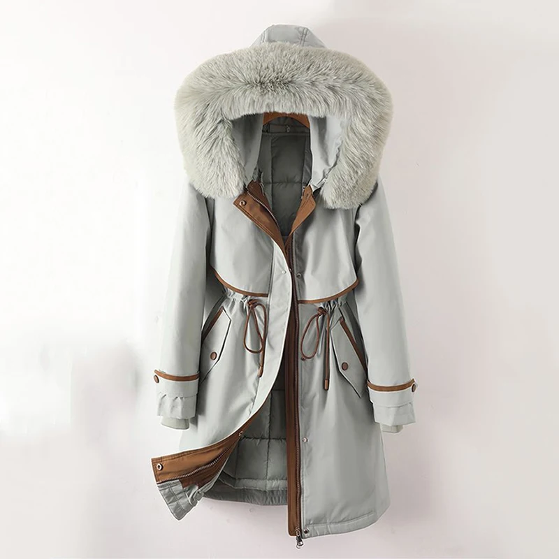 2024 Winter Autumn New Women Down Cotton Coat Jacket Female Loose  Parkas Keep Warm Thick Outwear Fashion Hooded Overcoat