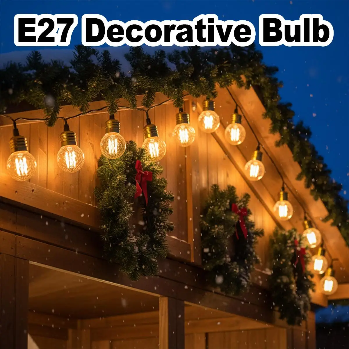 

E27 220v 1w G40 Led Filament Light Bulbs Edison Screw Bulb 2200k Warm White Lamp Dimmable Retro Mini Soft Decorative Replacement