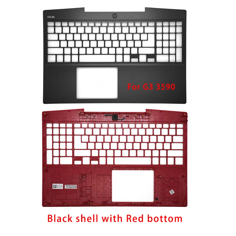 Baru untuk Dell G3 3590 3500 P89F Aksesori Laptop pengganti Shell penutup belakang Lcd/Bezel depan/Palmrest/bawah/engsel dengan LOGO