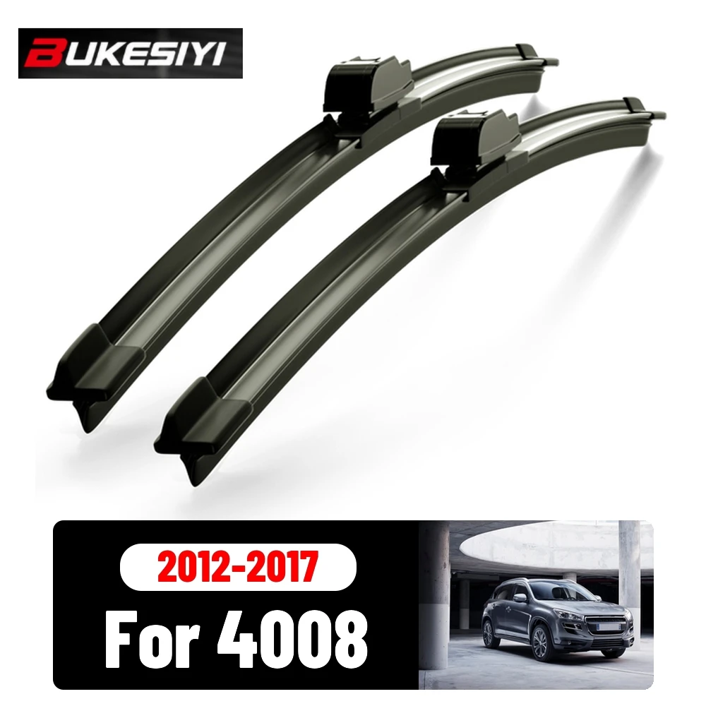 2PCS Front Wiper For Peugeot 4008 2012-2017 Silent Durable High Quality Windshield Wiper Blades Accessories 2013 2014 2015 2016