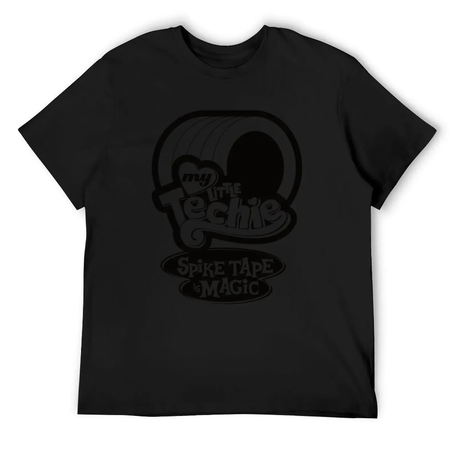 

My Little Techie Spike Tape is Magic (Black on Black) T-Shirt plus sizes quick-drying aesthetic clothes mens champion t shirts