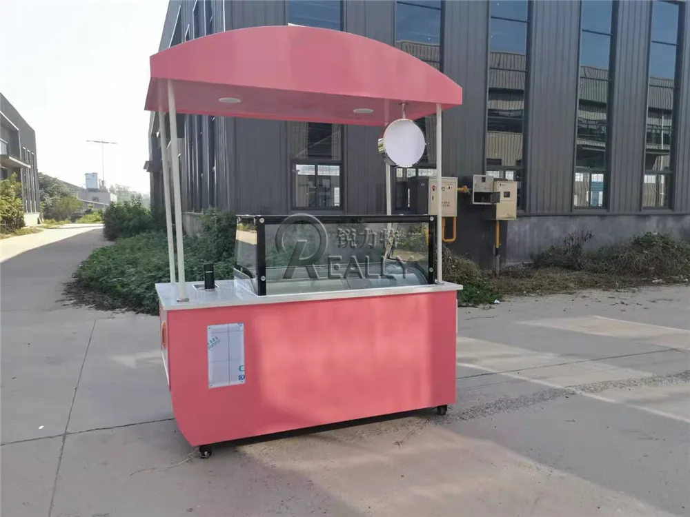 

Mobile Food Snacks Cart Customized Hot Dog Catering Carts Cargo Food Tricycle