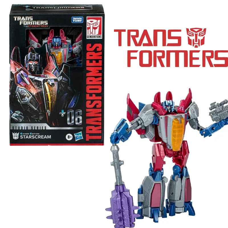 Figura de Ação Hasbro Starscream, Voyager Transformers, War for Cybertron 06, Starscream, Série Studio, Em Stock