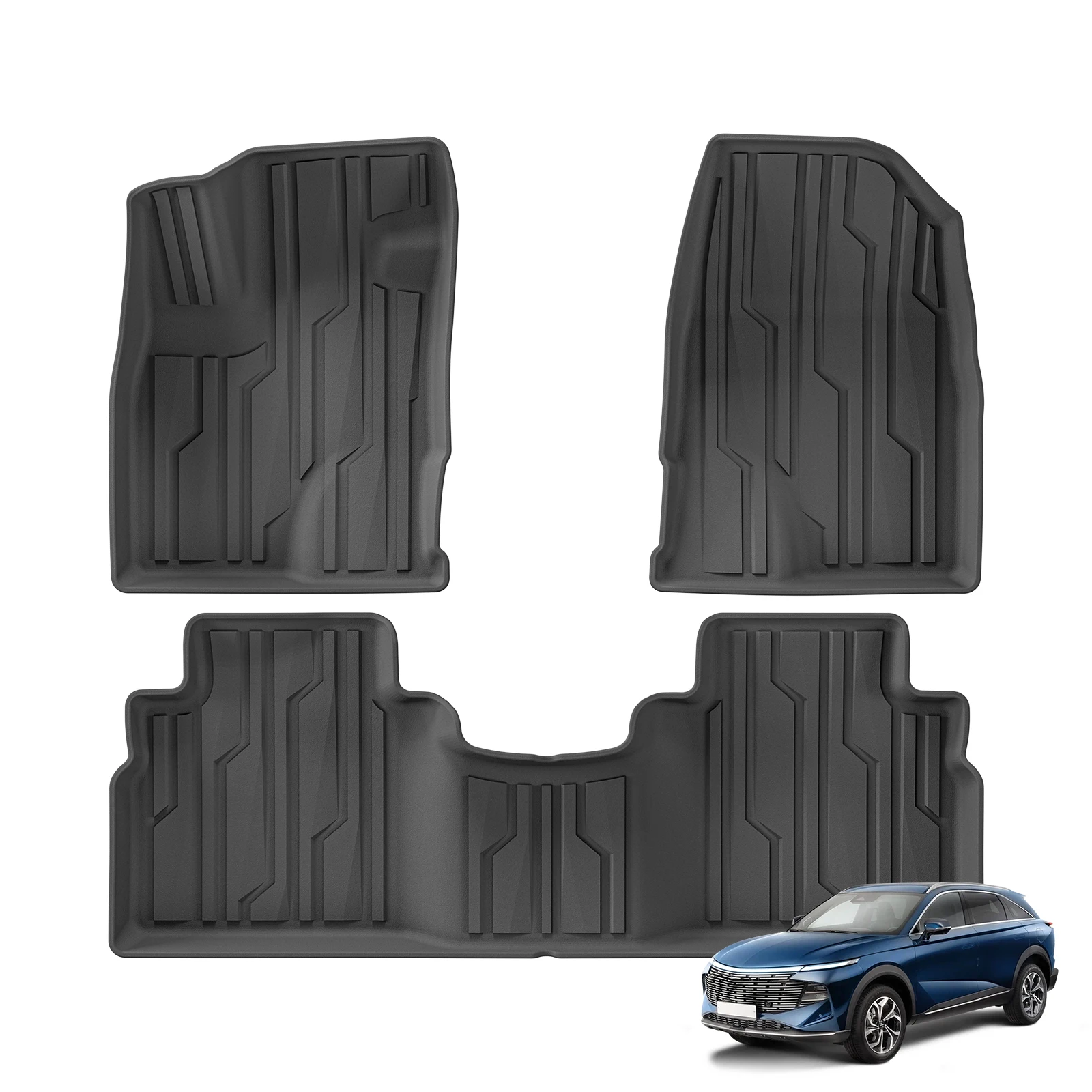 ZUNDUO Left Drive for Haval F7 2023-2026 Fuel 4WD (Russia/CIS Market) Car Floor Mats Trunk Pad TPE 3D Accessories Black