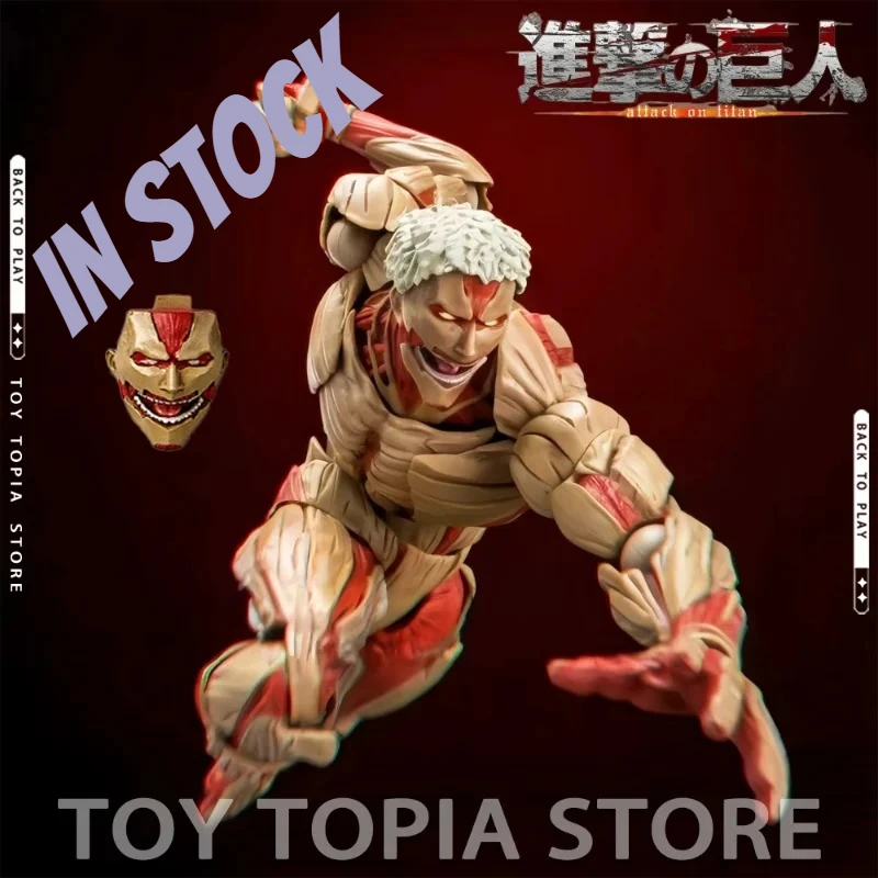新しい海洋堂進撃の巨人アメイジング山口電動変形装甲タイタンライナーブラウンアニメアクションフィギュア模型玩具コレクション