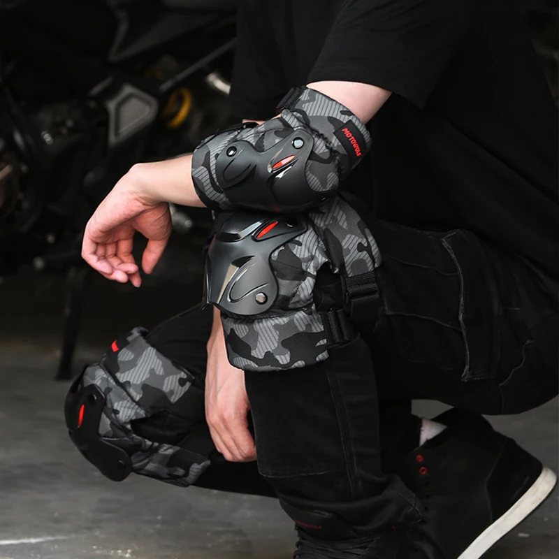 

2022 NEW Motorcycle Knee Pads Elbow Motocross Arm Protector Guard Motorbike Body Protective Gear kneepads Sliders Protector