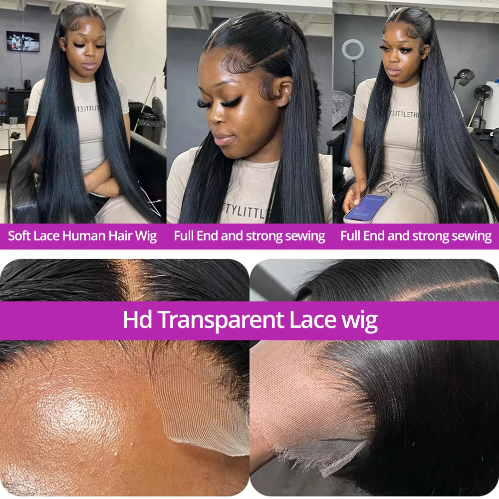 300 الكثافة 13x6 HD العظام مستقيم الدانتيل الجبهة الباروكات شعر الإنسان البرازيلي 40 بوصة 13x4 360 الدانتيل أمامي خصلات الشعر المستعار الإنسان للنساء