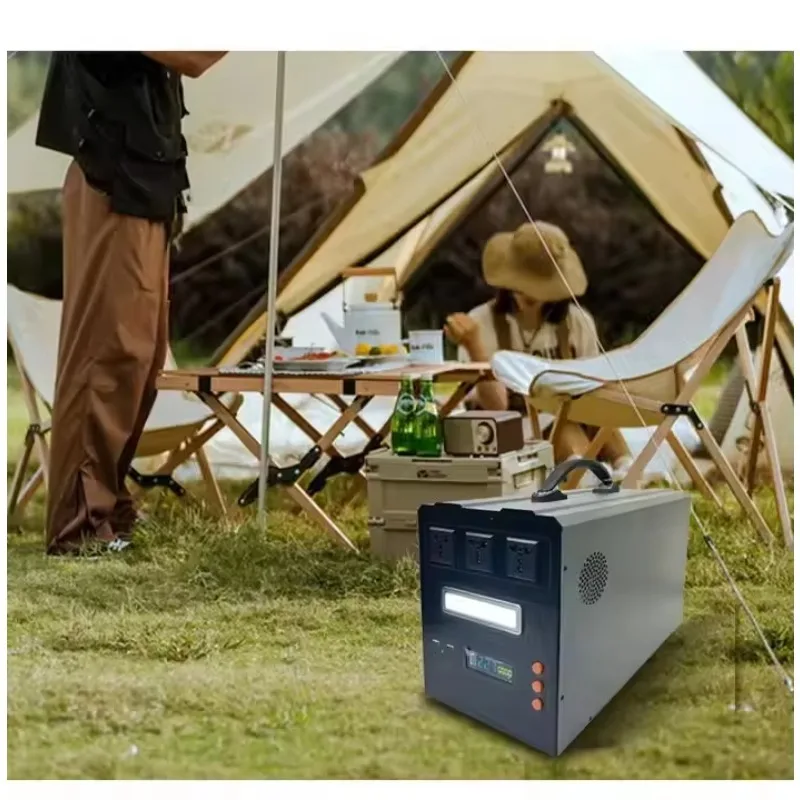 

Portable 1000W Solar Panel Charger Lithium Ion Pure Sine Wave Emergency Generator 1280Wh Power Station For Camping