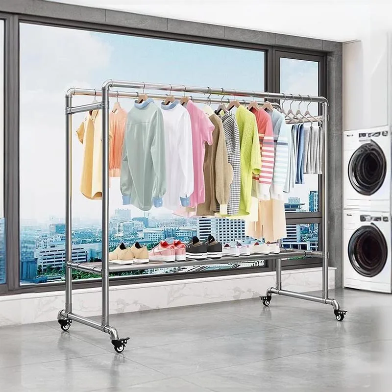 ห้องน้ําเคลื่อนย้ายแขวนเสื้อผ้าโมเดิร์น Multilayer Tie ประหยัดพื้นที่เสื้อผ้า Drying Rack Rail กระโปรง Perchero House อุปกรณ์เสริม