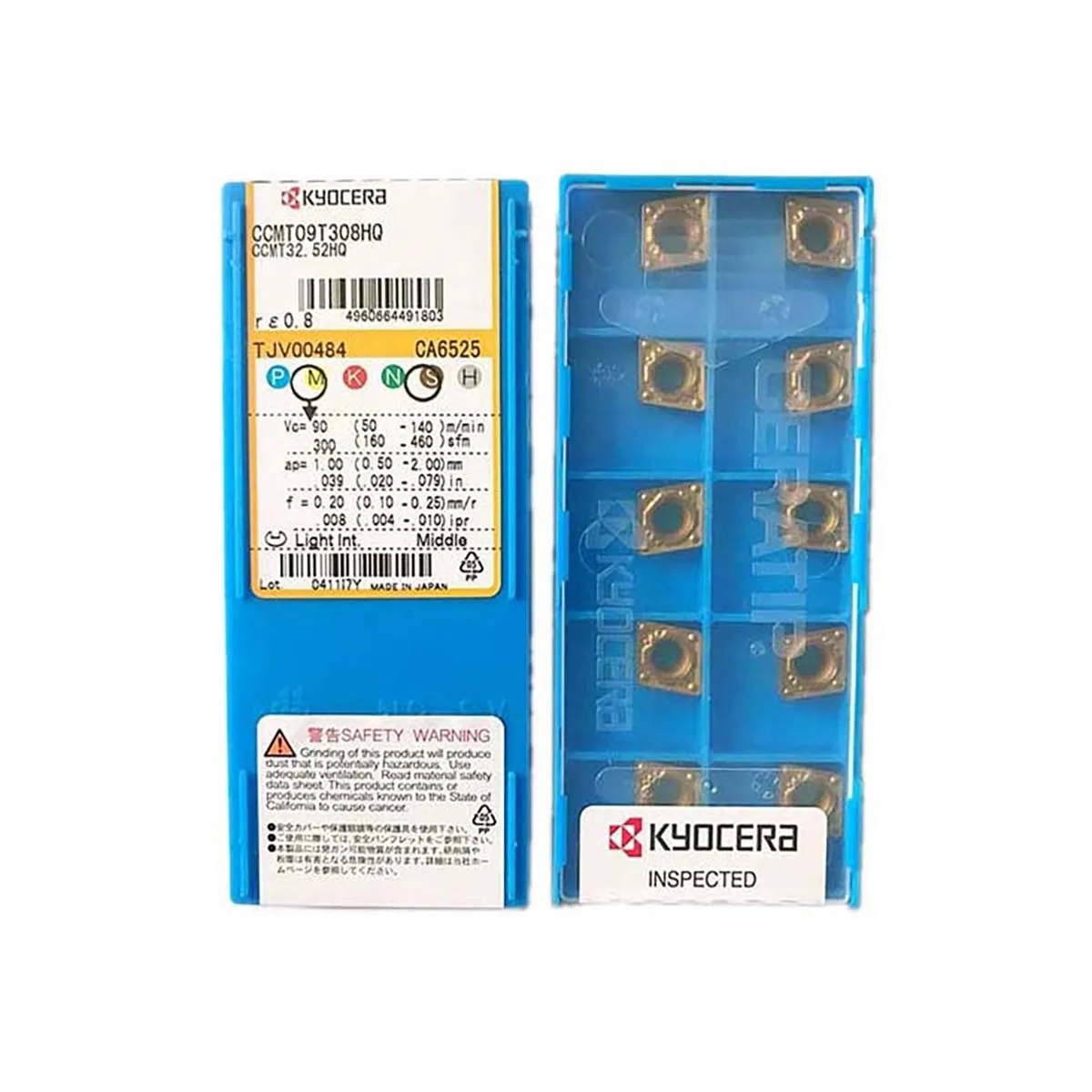 

Оригинальные токарные пластины Kyocera CCMT CCMT09T308 HQ CCMT09T304HQ CCMT060204HQ CCMT120404GK CCMT09T304MQ CA6525