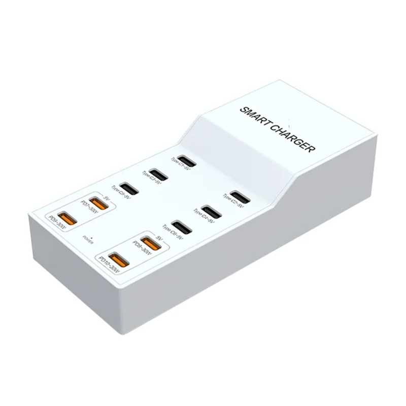 

72W Multi Port USB Type C PD 30W QC3.0 Phone Charger Hub Adapter Extension Socket 10 port Charger Charging for iPhones Tablets