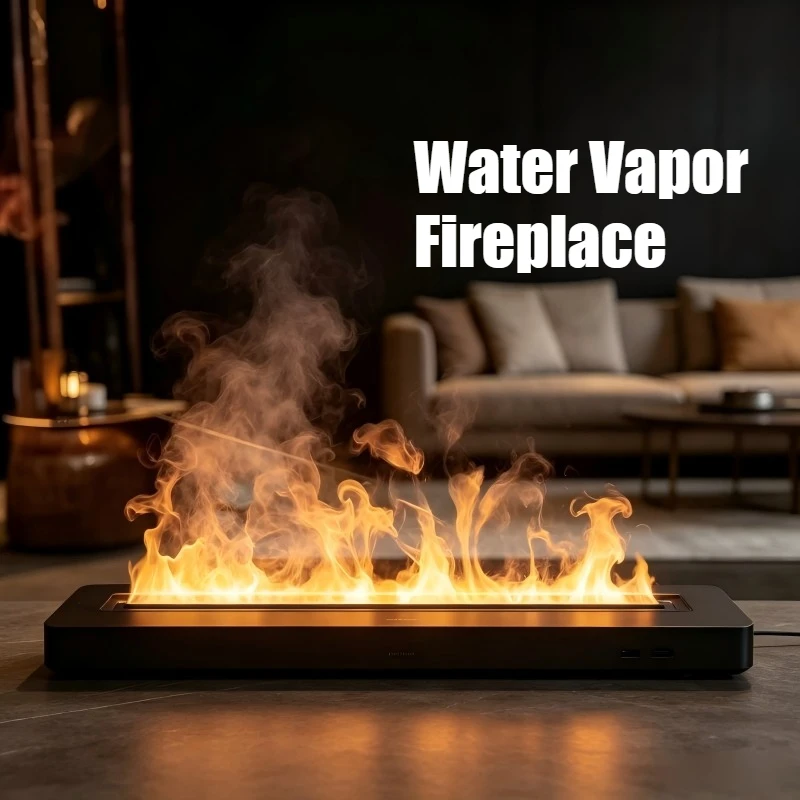 

Water Vapor Fireplace for Drafty Room gold mist light Remote and Touch Controlled Mist Fireplace mist technology firebox firepit