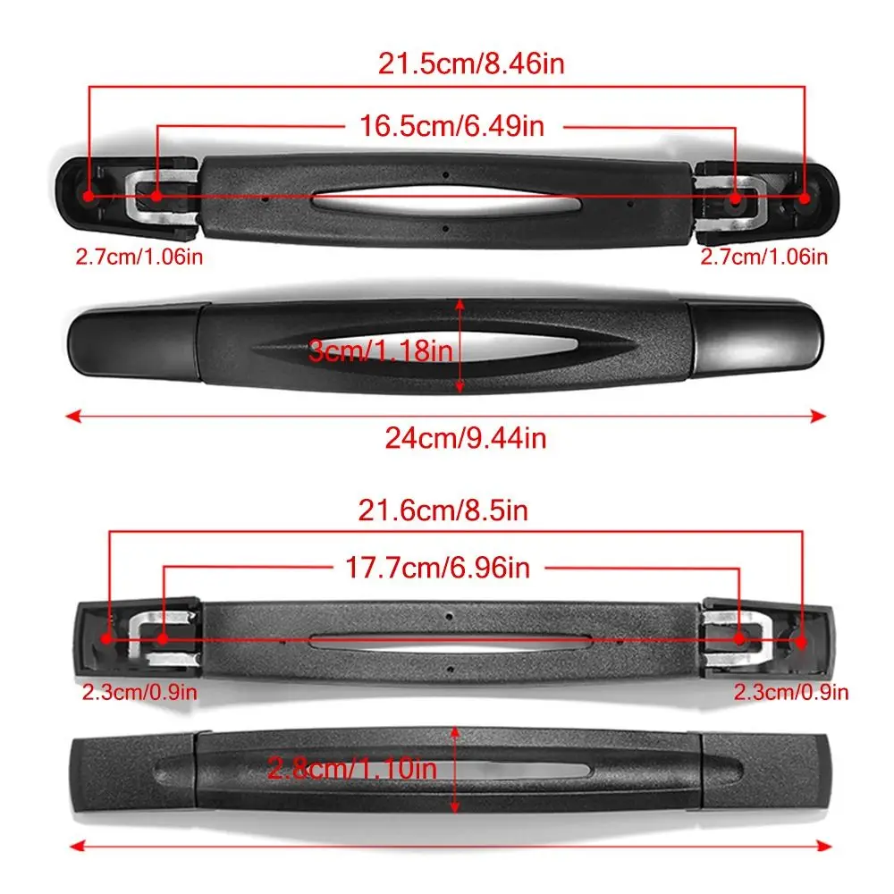 مقبض أمتعة أسود عالمي، مقبض حقيبة بلاستيكية بديلة، مستلزمات السفر، مقبض إصلاح