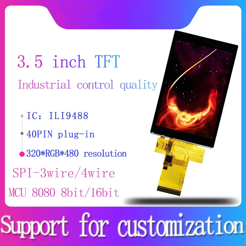 Sunlight Readable IPS Capacitance Touch panel 3.5 inch TFT LCD display screen ILI9486 ILI9488 R61529 Wide Visual Plug-in