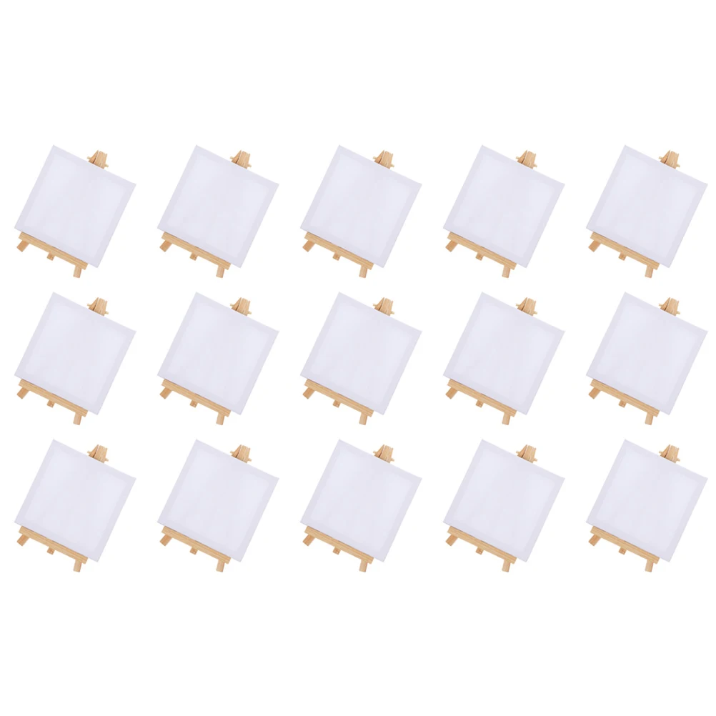 

15 Sets Oil Painting Frame Stands 8x15 Easel 10x10 Canvas Kits for Kids Display Beginner Hobby Projects Supplies